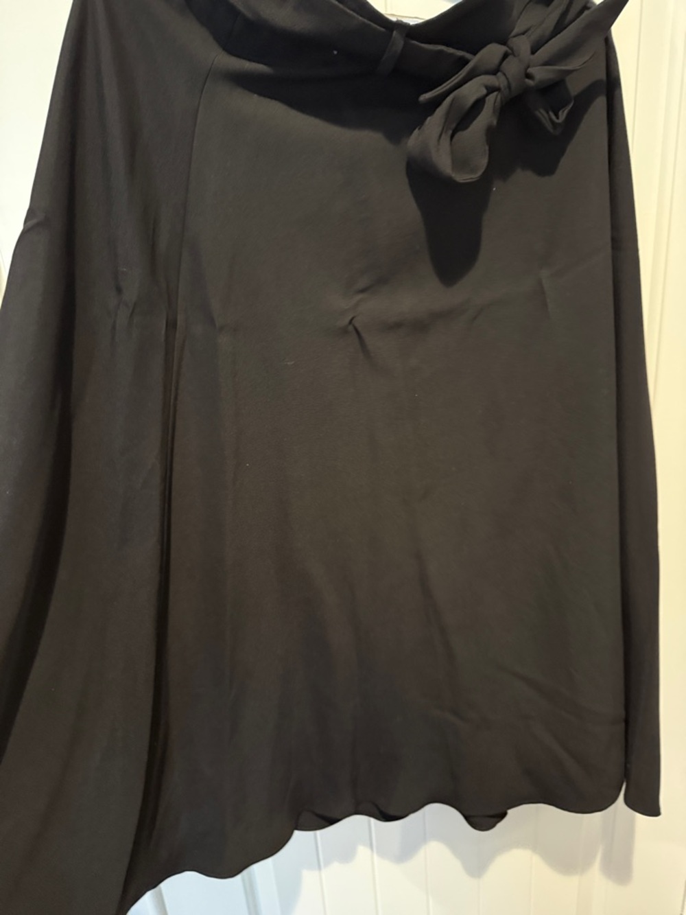 DKNY Black A-Line Skirt with Side Bow